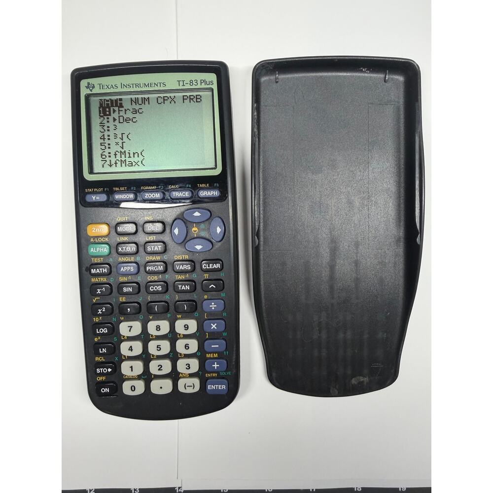 Texas Instruments TI-83 Plus Graphing Calculator Black Used Works With Cover - Picture 2 of 7